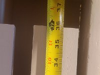 2022-03-21 08.46.19  Front Can Guide Height.  Note that one column (Dole Pineapple Chunks) has a slightly shorter guide to accomodate the larger diameter can.  36 Inches works for 99% of all other can diameters.